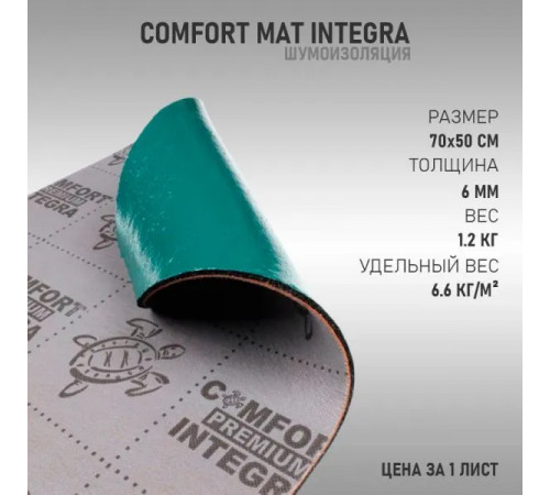 Шумоизоляция Comfort Mat Integra (70х50см 6мм) 1лист