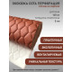 Экокожа, кожзам, искусственная кожа, на поролоновой основе, материал для перетяжки салона авто, мебели, перфорированная, Соты, паприка (100 х 140 см)