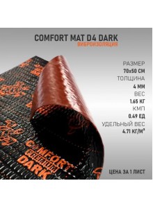 Шумоизоляция Comfort Mat D4 Dark ( 70x50см 4мм) 1лист