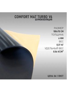 Шумоизоляция Comfort Mat Turbo V6 (100х70см 6мм) 1лист