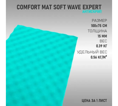 Шумоизоляция Comfort Mat Soft Wave Expert (100x75см 15мм) 1лист